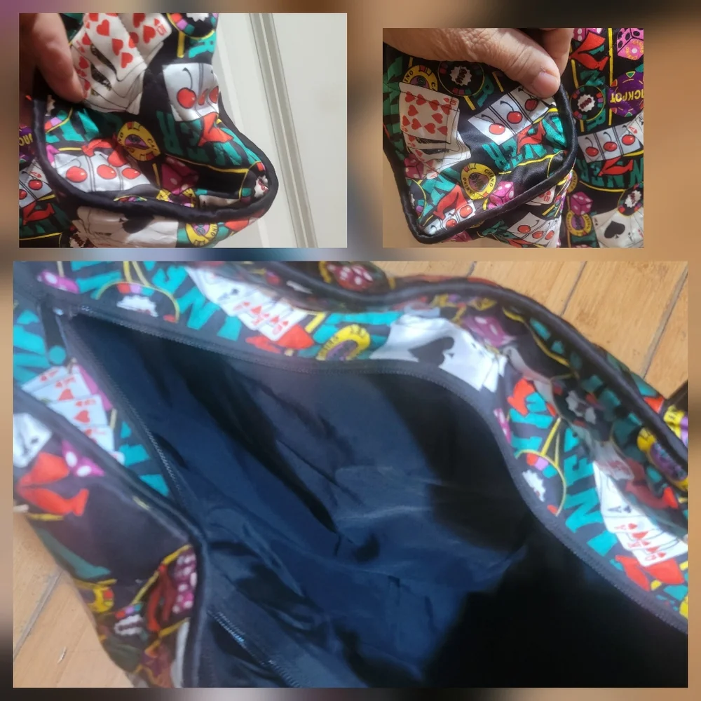 Hilton Gamblers Perfect Tote 100% Silk Quilted 17 1/2